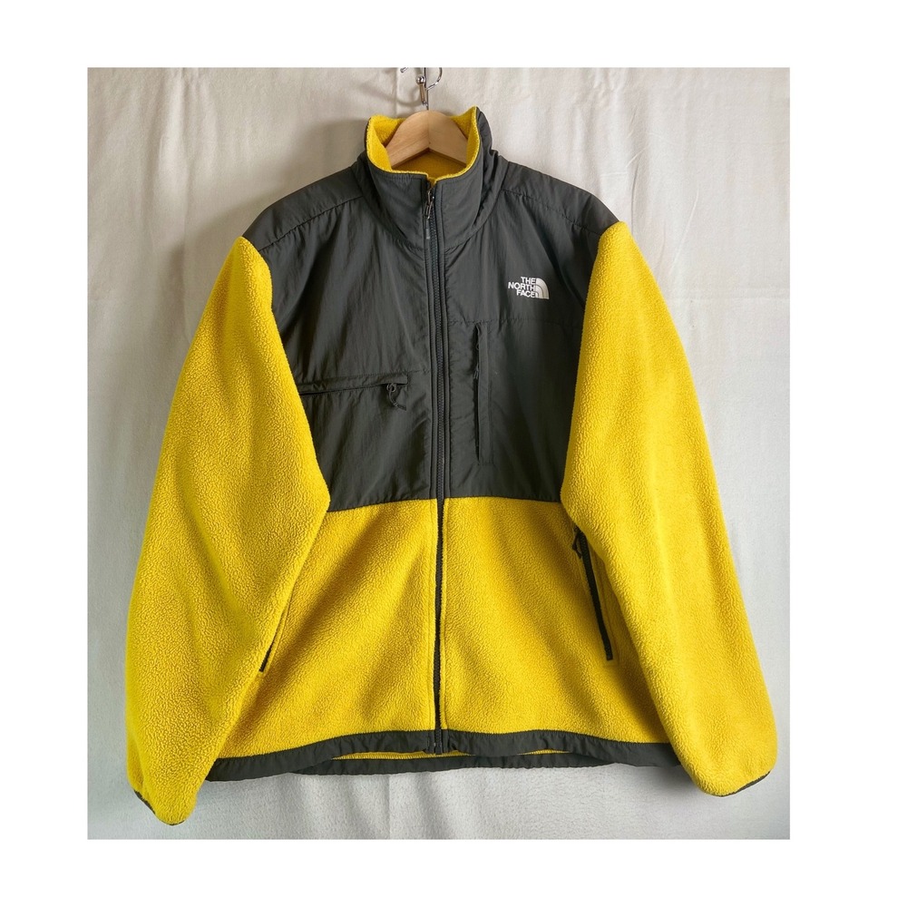 The North Face Denali Polartec Fleece Jacket Men L Yellow Black Gorpcore